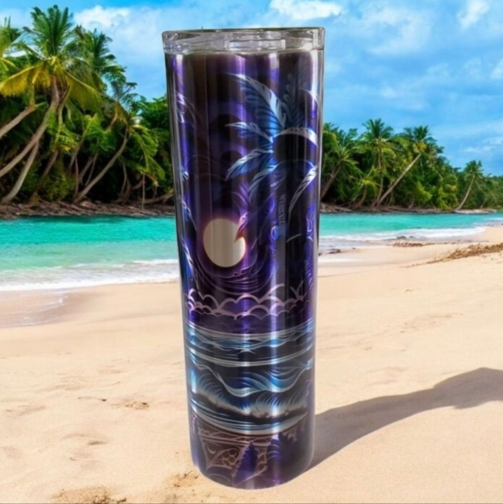 Moonlight Palm Trees 30oz Tumbler 🎉sale